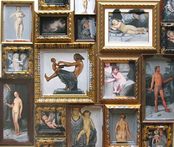 ELLEN HARVEY, Nudist Museum installation detail 2